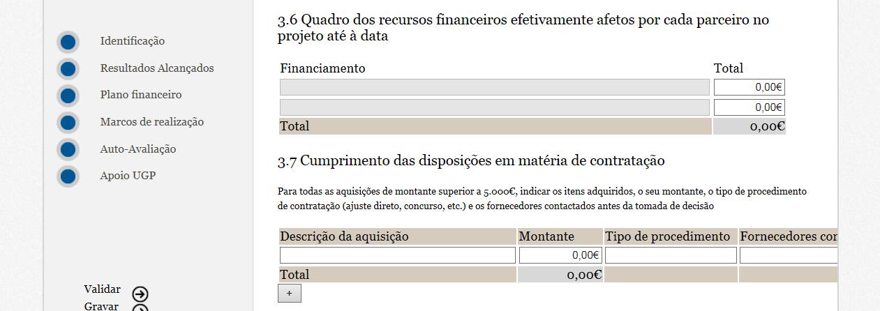 Relativamente ao quadro 3.