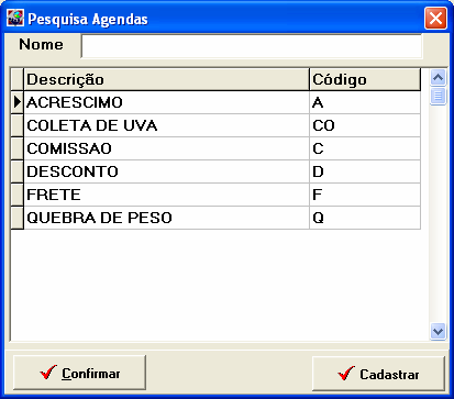 Acréscimos e Descontos da Nota Informe outros valores de acréscimos (despesas) e descontos a serem lançados na nota.