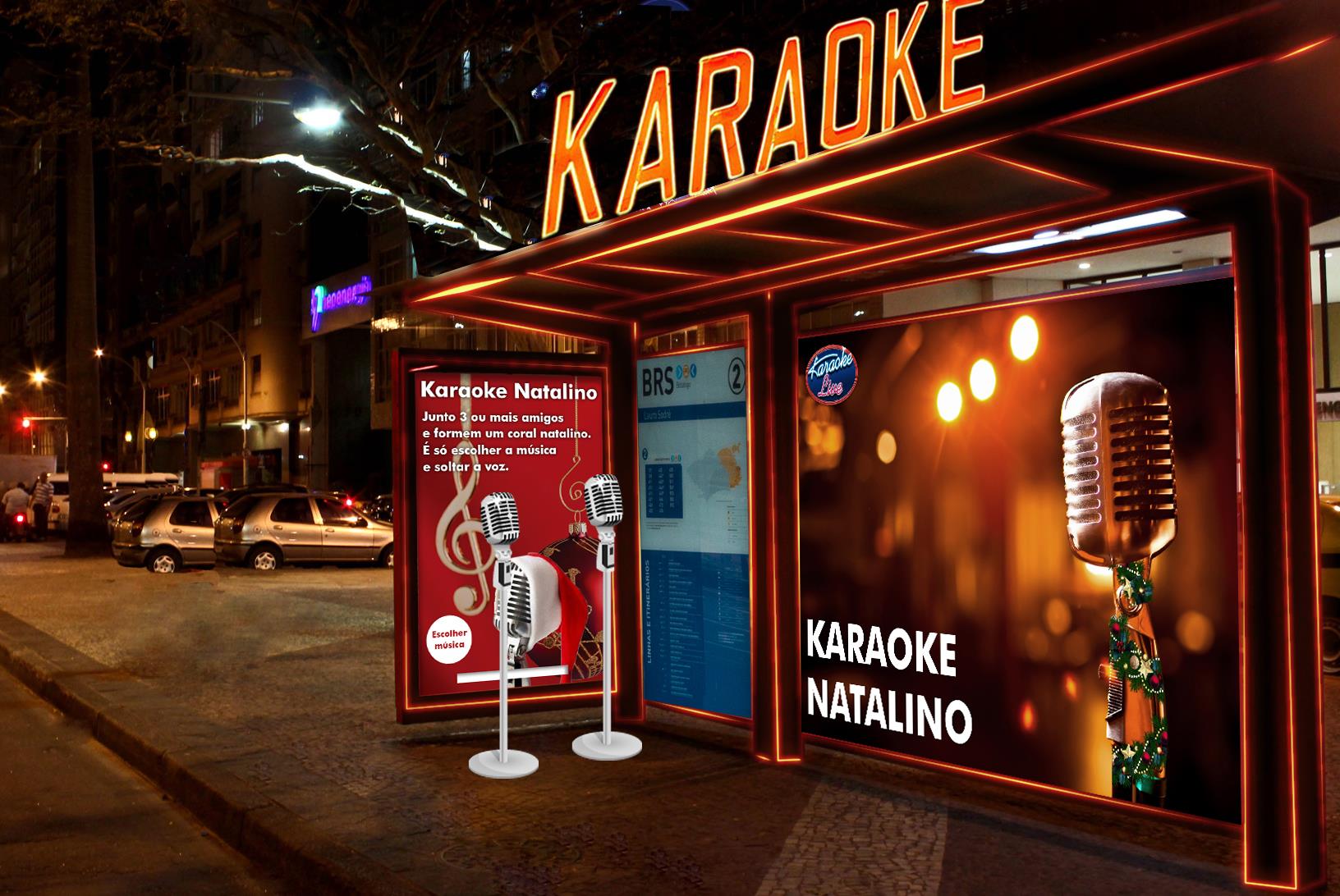 O abrigo será transformado em um karaoke natalino.