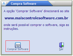 Para acessar a opção de Compra Software, utilize o Menu ou Acesso Rápido conforme Fig.