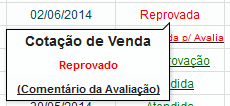 Manual do Representante 22 Pesquisa de Cotação de Venda A tela Pesquisa de Cotações tem recursos para agilizar o gerenciamento das cotações já implantadas no portal. Abaixo os detalhes dessa tela.