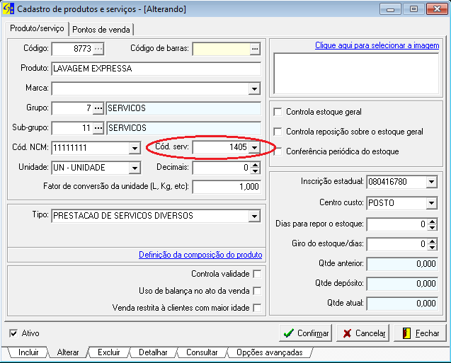 tela 5 OBS: O código correspondente ao serviço pode ser encontrado na Internet ou ser fornecido pelo Contador.