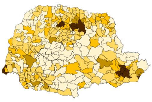 Geografia e População O Estado do Paraná possui uma extensão territorial de 199.307 km 2, o que corresponde a 2,3% do território nacional.
