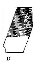 D Limas para latão, (assim como a lima para alumínio), tem um corte inferior fino, de ângulo