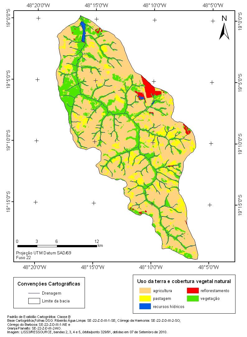 Figura 3. Mapa do uso da terra de 2010 da bacia do Bom Jardim.