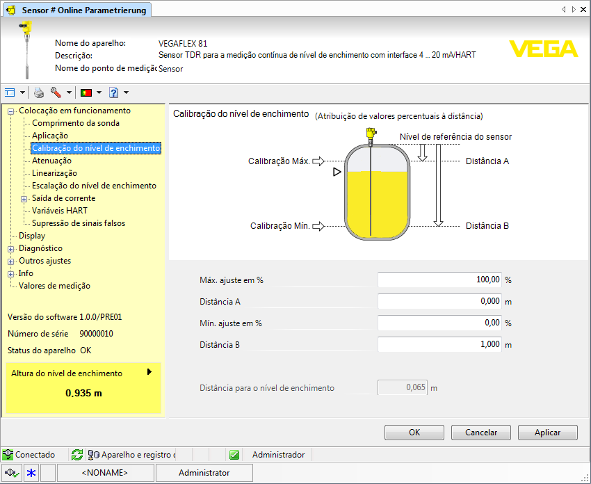 8 Colocação em funcionamento com o PACTware VEGA VEGATRENN 149A, VEGADIS 381 e VEGAMET 391.