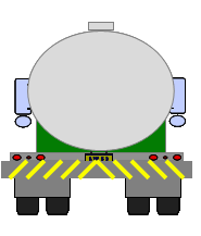 Estacionamento para veículos de transporte perigoso.