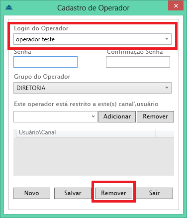 Clique em Salvar para finalizar o cadastro do operador. Como excluir um operador? Para excluir um operador cadastrado acesse o menu Cadastros e vá até a opção Meus operadores.