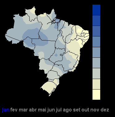 Ampla variação da precipitação no território brasileiro: