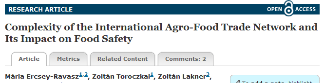 Contextos Desafiadores Segurança biológica e disseminação de contaminantes de alimentos http://www.plosone.