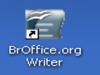 abaixo: Basta um clique duplo sobre o ícone do BrOffice.Org 2.