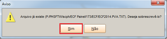 antes da ECF ser assinada e entregue (conferência entre arquivo gerado pelo SCPH comparado com arquivo gravado para entrega no PVA).