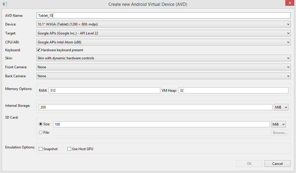 CONFIGURANDO UM AVD Na janela