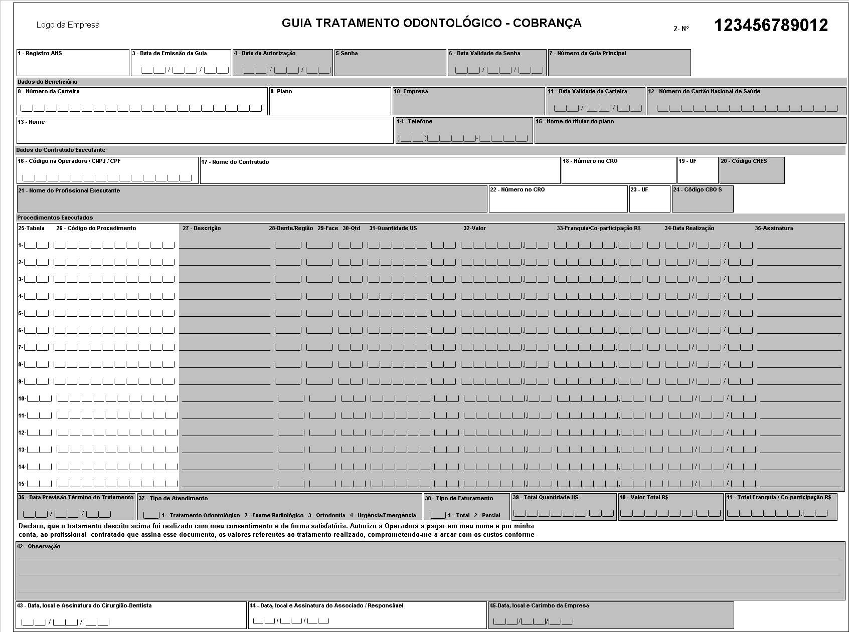 1.7. Guia Odontológica Cobrança