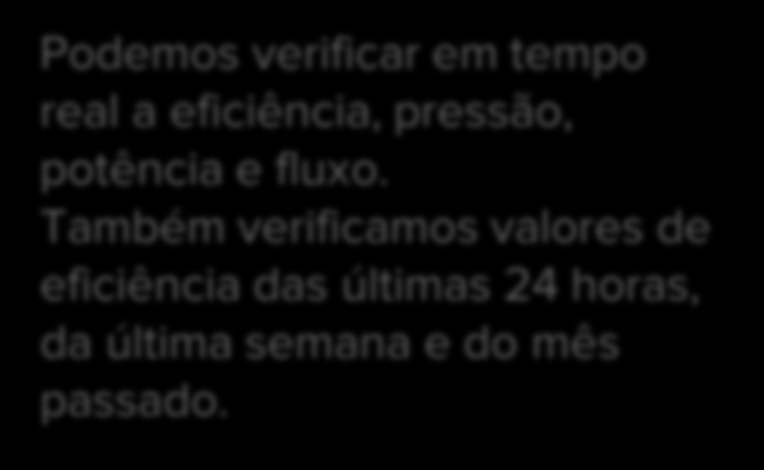 Heineken utiliza KPIs para economizar água, energia e reduzir os custos Podemos verificar em tempo real a eficiência, pressão,