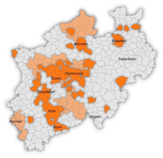 Grupo de Trabalho Agenda 21 - Estado da Renânia do Norte-Vestfália Rede de Sustentabilidade 120 municípios, distritos, associações, federações e iniciativas na Renânia do Norte -