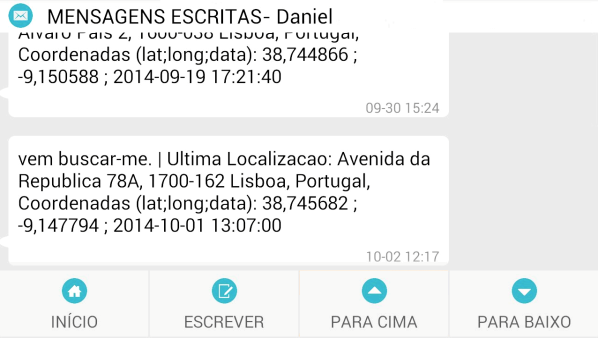 CONTACTOS RÁPIDOS Possibilidade de enviar SMS com apenas um clique, com texto predefinido ou realizar uma chamada telefónica. Chamadas para um contacto predefinido.