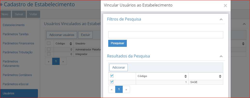 Se utilizar a integração contábil, poderá parametrizar nesta tela as contas contábeis para títulos a receber e a pagar.