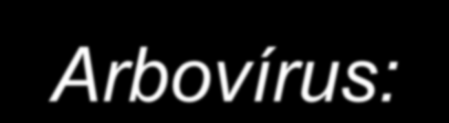 Arbovírus: Hospedeiro natural vertebrado arthropod-born virus 400 vírus isolados 100 patógenos humanos Vetor hemató