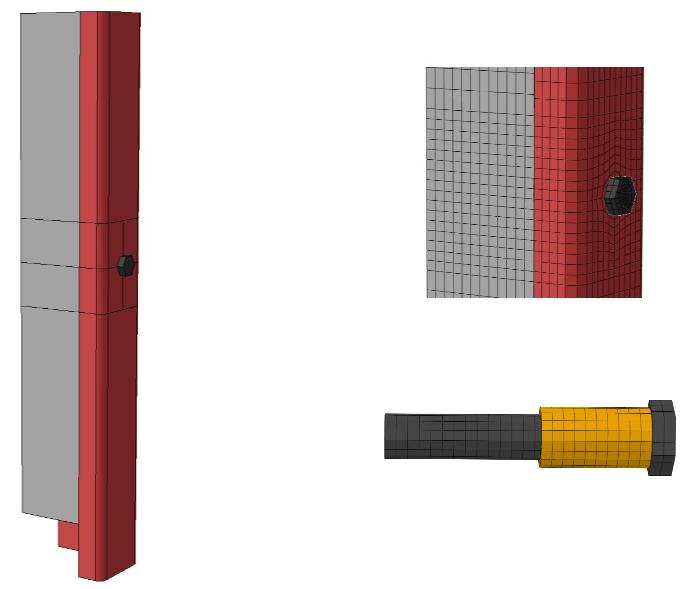 Figura 5 Simulação numérica dos modelos experimentais realizada pelo software comercial ABAQUS, versão 6.10.