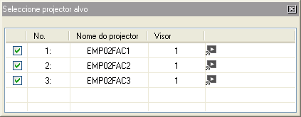 Ligar a um Projector numa Rede e Projectar 19 Utilizar a barra de ferramentas A barra de ferramentas é apresentada no ecrã do computador depois de iniciar o EMP NS Connection e estabelecer uma