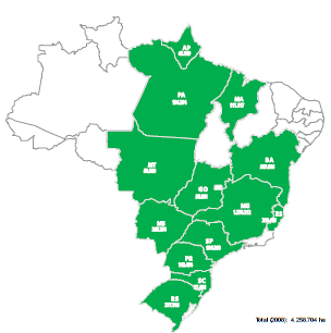 Potencial de expansão da Produção Brasileira Área de plantiu de