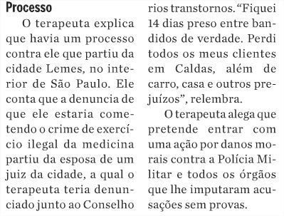 O HOJE Página 11 Cidades Exercício ilegal da