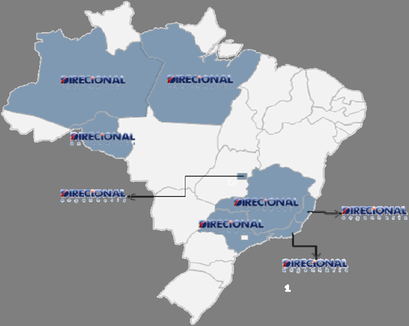 O mapa abaixo demonstra nossa área de atuação na data deste Prospecto: Atuamos desde 1989 na região centro-oeste e há mais de três anos na região norte do Brasil.