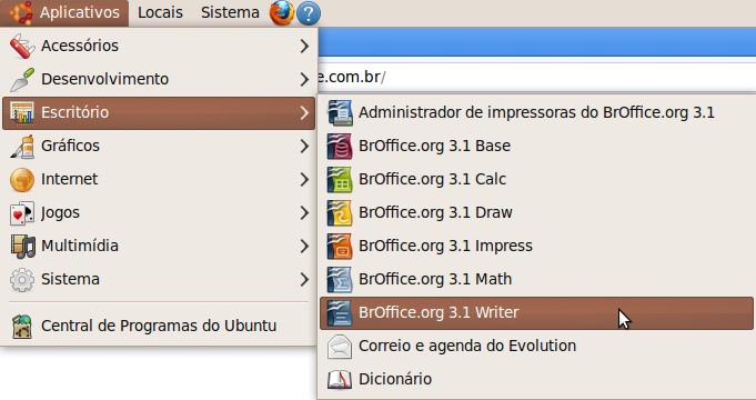 Capítulo 3 3 Conhecendo BrOffice.org Writer 3.1 Iniciando O BrOffice.