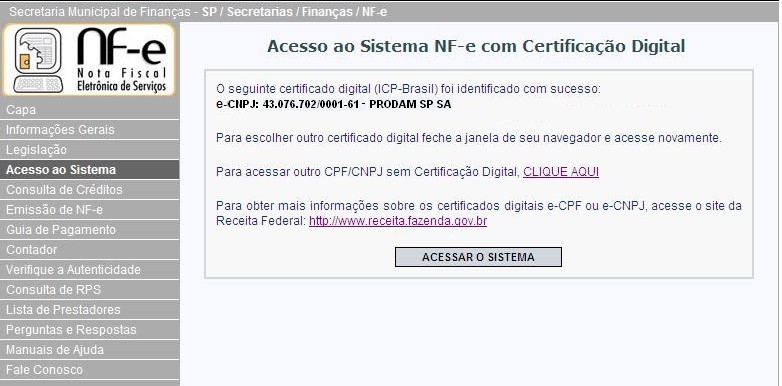 12 O seu certificado digital será então