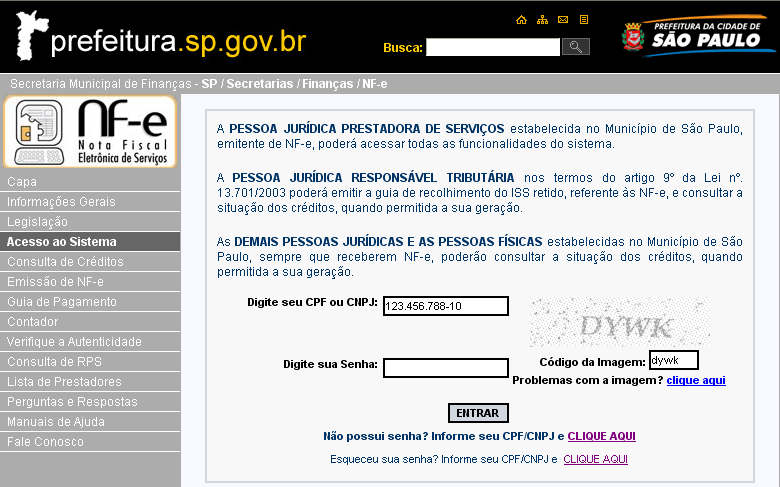 Nota Fiscal Eletrônica de Serviços NF-e Versão do Manual: 2.6 pág. 7 2.