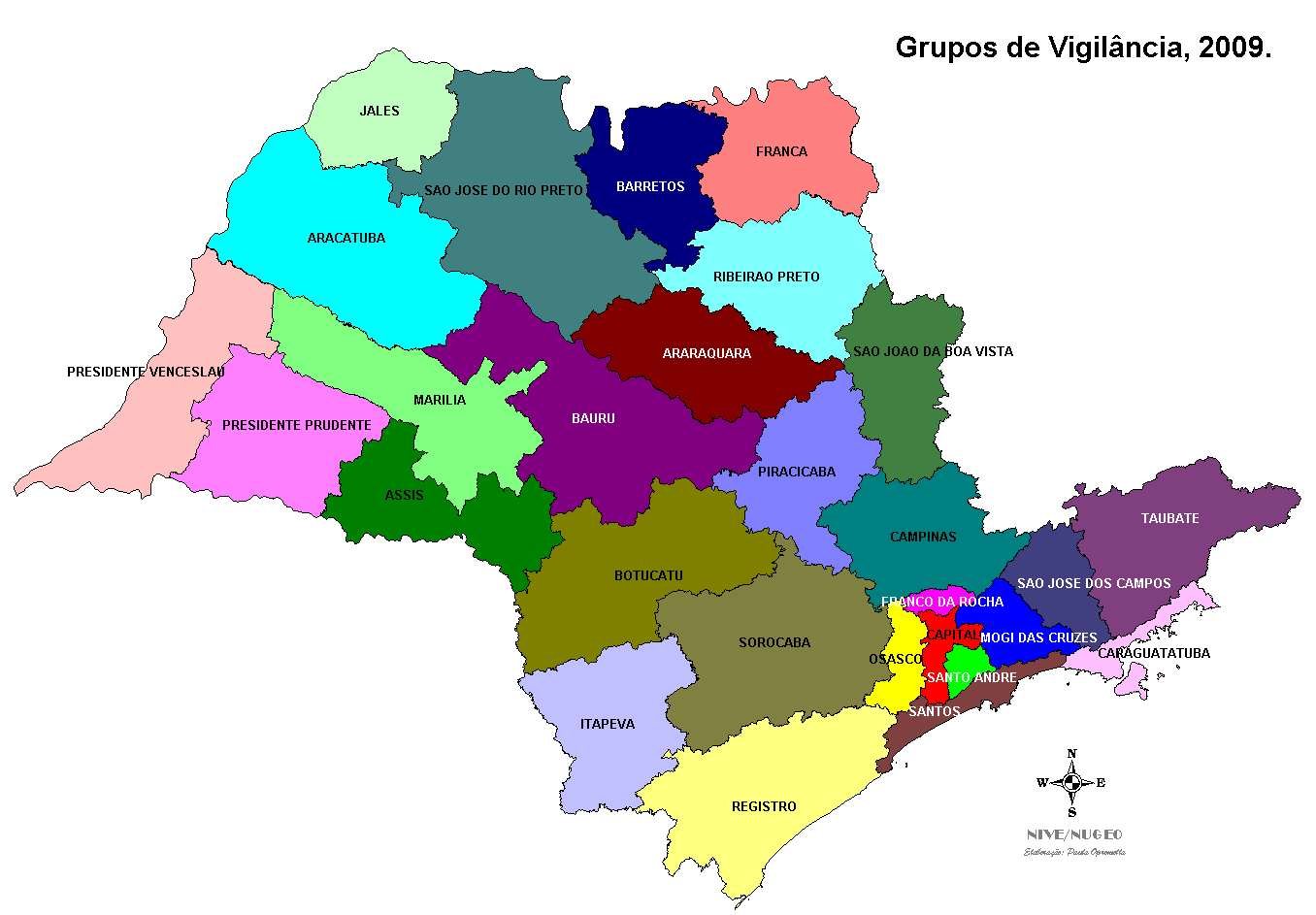 Nível regional 28 Grupos de VE e VS