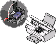 O suporte do cartucho de impressão é deslocado e pára na posição de carregamento, a não ser que a impressora esteja ocupada.