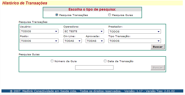 HISTÓRICO HISTÓRICO DE TRANSAÇÕES Reimprime os oletos de tendimentos, de Contingênis e GRD s provdos. Nos tendimentos negdos é possível pens visulizr o motivo d negtiv.