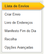 MENU PRINCIPAL - FUNCIONALIDADES Lista de Envios Selecione Lista de Envios para ver os envios criados durante o dia. Pode filtrar os envios com as diferentes opções de pesquisa.