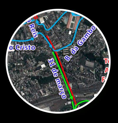 CIRCULAÇÃO - MANHÃ Dias úteis, da 0h às 13h detalhe Viaduto 31 de Março Viaduto 31 de Março fechado sentido Av.