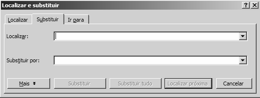 Localizando e Substituindo Texto Neste Tópico, iremos ver como localizar palavras ou frases dentro de um e se for o caso substituir o.