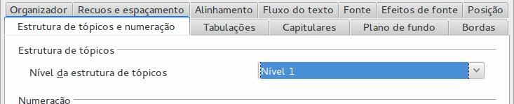 Clique OK quando tiver terminado. Atribuir níveis de tópicos a outros estilos No LibreOffice, você pode atribuir um nível de tópico a qualquer estilo de parágrafo.