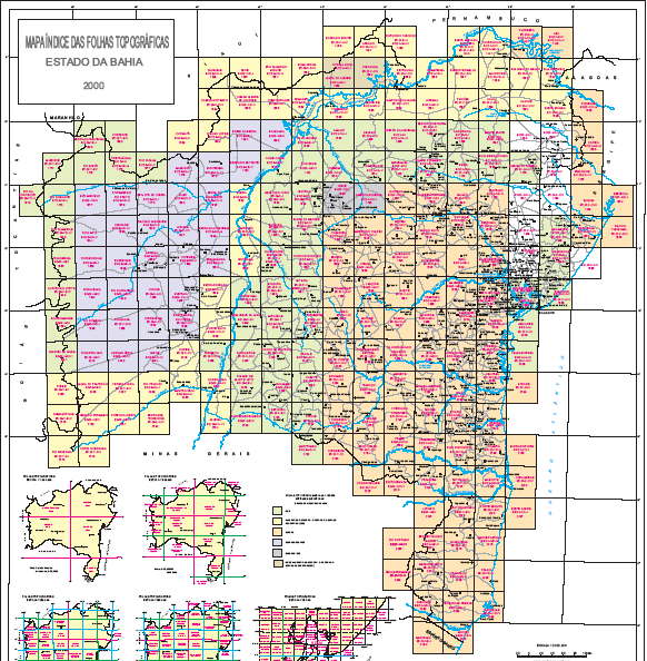 Mapeamento Topográfico (BAHIA) Cartas Topográficas do Levantamento