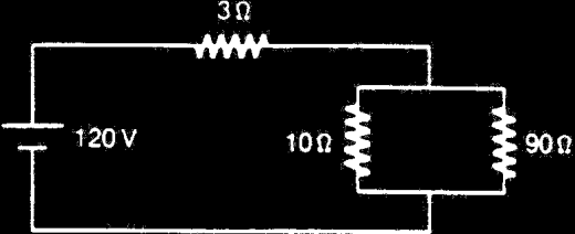 19) Este gráfico representa a d.d.p. em uma pilha em função da intensidade de corrente. Calcule a resistência interna dessa pilha. 20) Neste circuito, a resistência do gerador é de 5Ω, sua f.e.m. é de 25V e a reistência do circuito externo, de 20Ω.