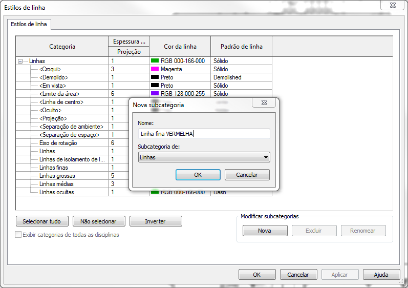 Do nosso ponto de vista, as espessuras de linhas padrão do REVIT produzem desenhos graficamente pesados.