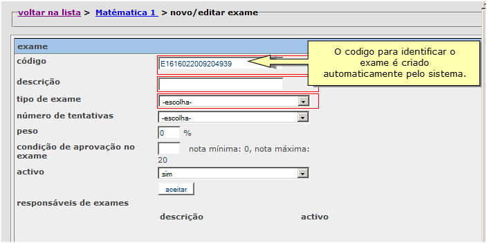 5.4. PASSO 4: Registar o(s) EXAME(S) para uma