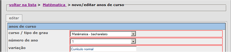 Apêndice: Conceitos básicos. Plano de curso dum estudante. Um plano de curso é o programa que um estudante tem que seguir para obter um grau (bacherelato, mestre, licenciado).