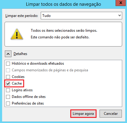 4º Passo: Em Limpar este período selecione a opção Tudo.