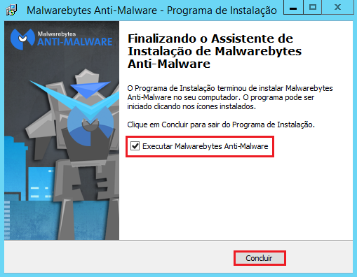 7º Passo: Aguarde o final da instalação e clique em Concluir,