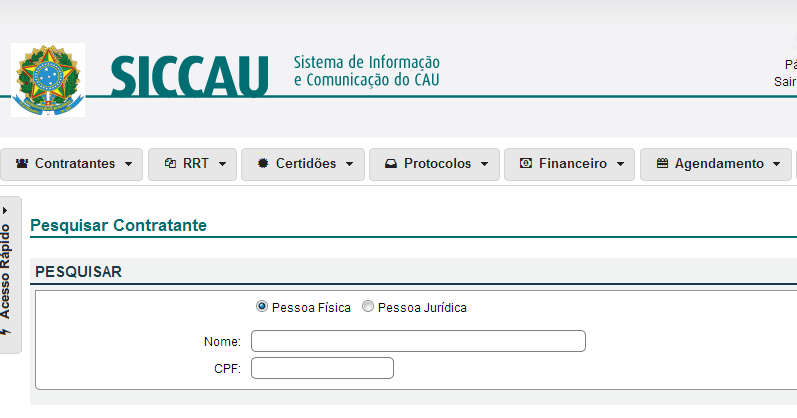 Caso não haja nenhuma incoerência, o cadastro será realizado com sucesso e será