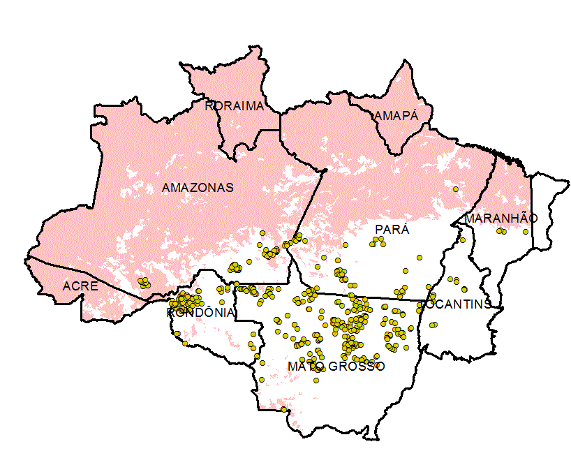 4.3) No mês 05/2015, temos: Distribuição dos 588.17 km2 de Alertas no periodo AM (61.82) U MA (3.89) MT (360.00) F PA (93.05) RO (58.50) TO (10.91) 4.