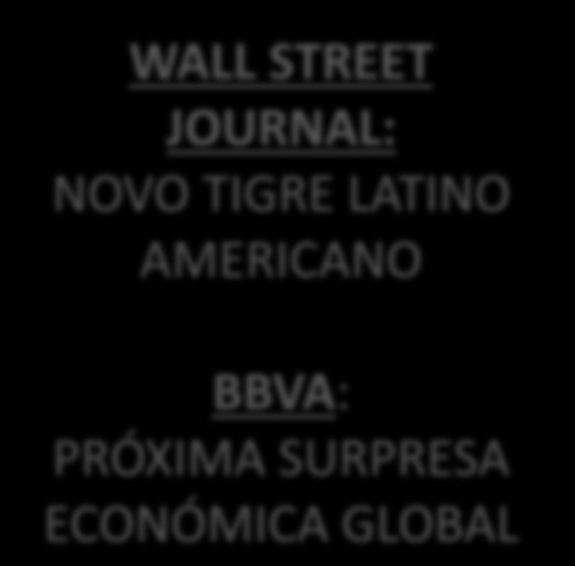 Colômbia Credibilidade WALL STREET JOURNAL: NOVO TIGRE LATINO AMERICANO BBVA: PRÓXIMA SURPRESA ECONÓMICA GLOBAL Irene Mia The Economist Intelligence Unit Directora America Latina e Caribe A Colômbia