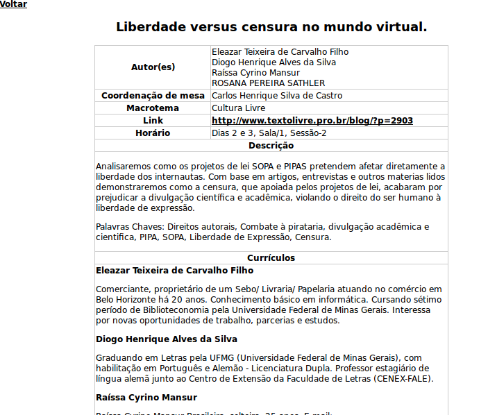 Você pode acessar a proposta no evento pela