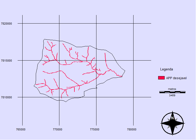 FIGURA 5. Uso e ocupação do solo na microbacia Ribeirão das Pedras, município de Veríssimo, MG. FONTE: (Valle Junior, 2008).